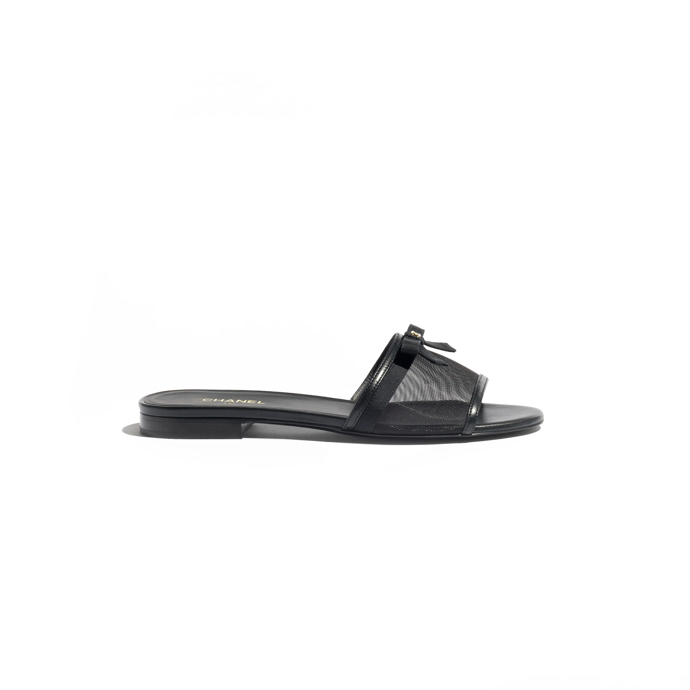 CHANEL MULES MESH BLACK G47023